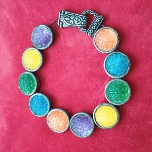 8" Colored Glass Bracelet